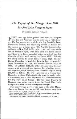The Voyage of the Margaret in 1801