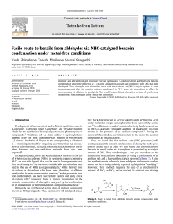 Facile route to benzils from aldehydes via NHC