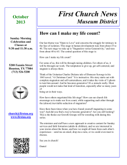 October - First Unitarian Universalist Church of Houston