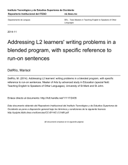 Addressing L2 learners` writing problems in a blended program