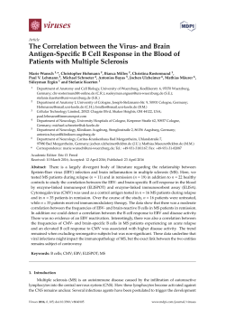 The Correlation between the Virus- and Brain Antigen
