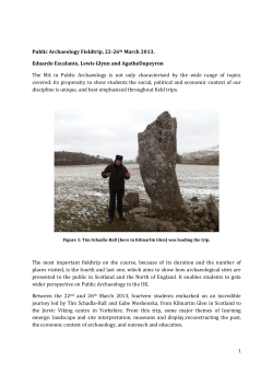 Public Archaeology Fieldtrip, 22-26th March 2013. Eduardo