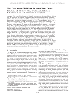 Mars Color Imager (MARCI) on the Mars Climate Orbiter