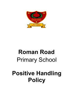 Roman Road Primary School Positive Handling Policy