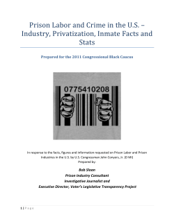 Prison Labor and Crime in the US - Presbyterian Health Education
