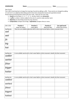 sad wet fit big hot sadder wetter fitter bigger hotter