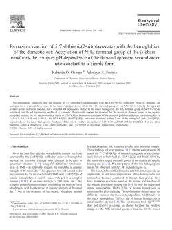 Reversible reaction of 5,5V-dithiobis(2