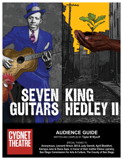 audience guide - Cygnet Theatre