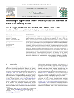 Macroscopic approaches to root water uptake as a function of water