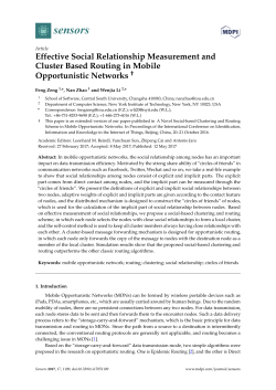 Effective Social Relationship Measurement and Cluster Based