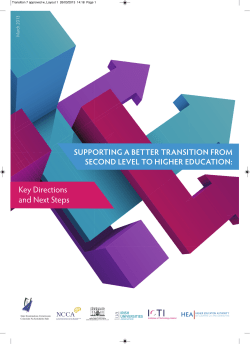 Supporting a better Transition from Second Level to