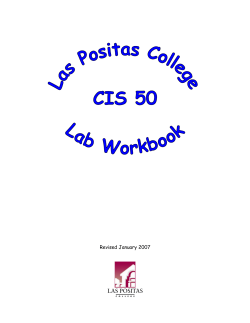 CIS 50 Lab Workbook - Las Positas College