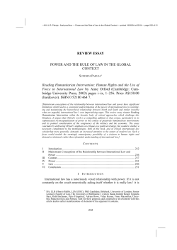 Power and the Rule of Law in the Global Context