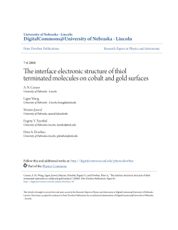 The interface electronic structure of thiol terminated molecules on