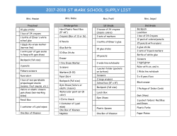 2015-2016 st mark school supply list - stmark