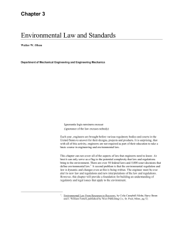 Environmental Law and Standards