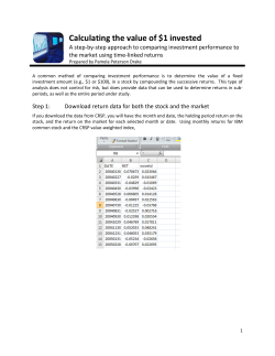 Calculating the value of $1 invested