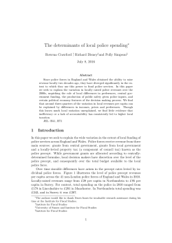 The determinants of local police spending
