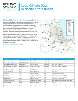 Local Climate Data in Northeastern Illinois