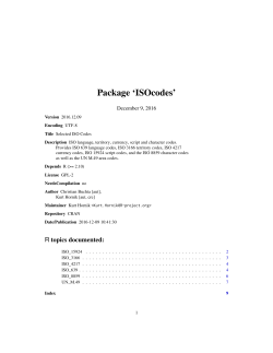 Package `ISOcodes`