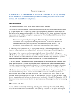 take away comments - Research Methods in Criminal Justice