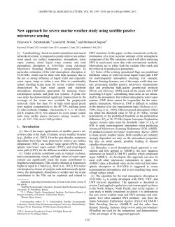 New approach for severe marine weather study using satellite