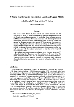 P-Wave Scattering in the Earth`s Crust and Upper Mantle