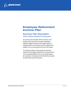Employee Retirement Income Plan
