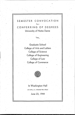 1944-06-23 University of Notre Dame Commencement Program