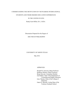 Understanding the motivation of Vietnamese international students