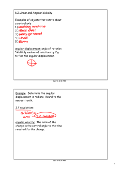 6.2 Linear and Angular Velocity