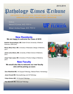 Pathology Times Tribune - UF Pathology