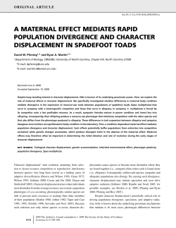 a maternal effect mediates rapid population divergence and