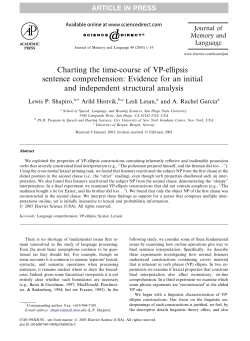 Charting the time-course of VP-ellipsis sentence comprehension