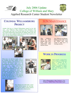 July 2006 Update - College of William and Mary