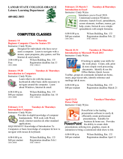 Computer classes - Lamar State College