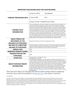 important disclosures (keep for your records)