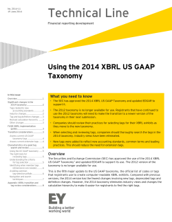 Technical Line: Using the 2014 XBRL US GAAP Taxonomy