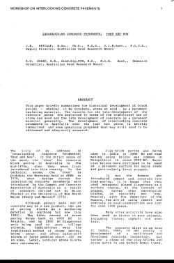 pavements in Australia over the last ten years is briefly