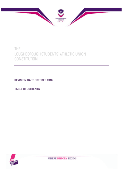 AU Constitution - Loughborough Sport