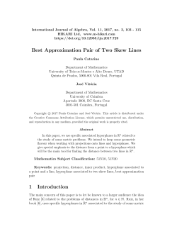 Best approximation pair of two skew lines