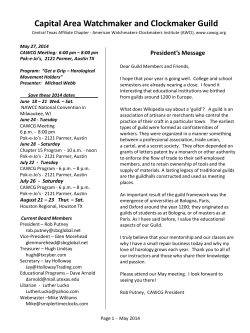 Capital Area Watchmaker and Clockmaker Guild Central Texas