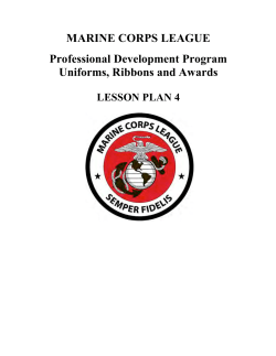 MARINE CORPS LEAGUE Professional Development Program