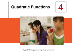 Quadratic Functions