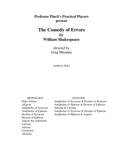 The Comedy of Errors