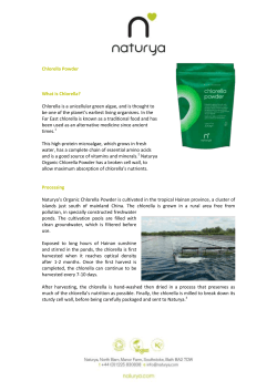 Chlorella Powder What is Chlorella? Chlorella is a unicellular green