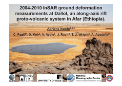 Analysis of deformation in volcanic areas from different tectonic