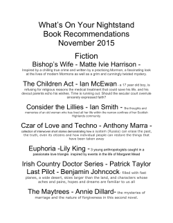 What`s On Your Nightstand Book Recommendations November