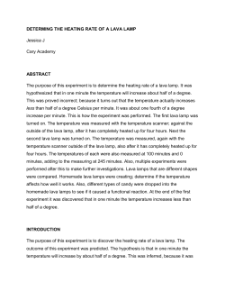 determing the heating rate of a lava lamp