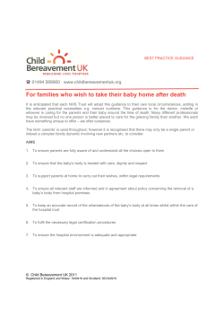 For families who wish to take their baby home after death